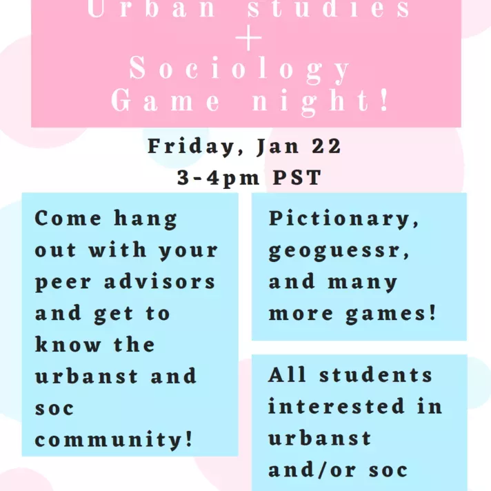 Sociology & Urban Studies Game Night!